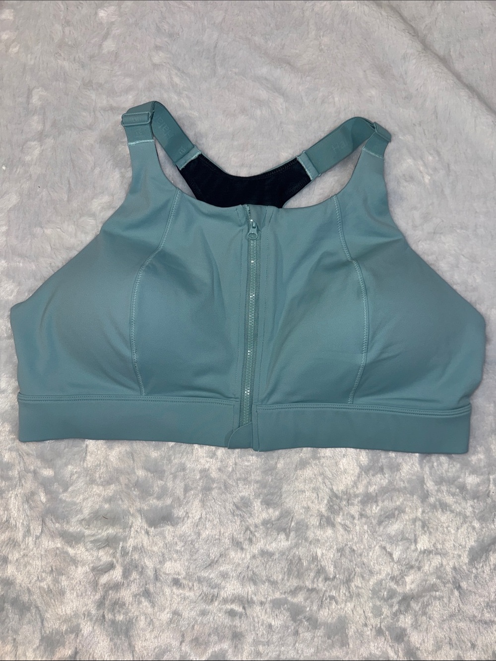 NWOT HALARA Front-Zip High Support Sports Bra - Aquifer